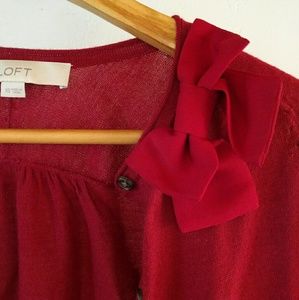 NWOT LOFT Bow Cardigan